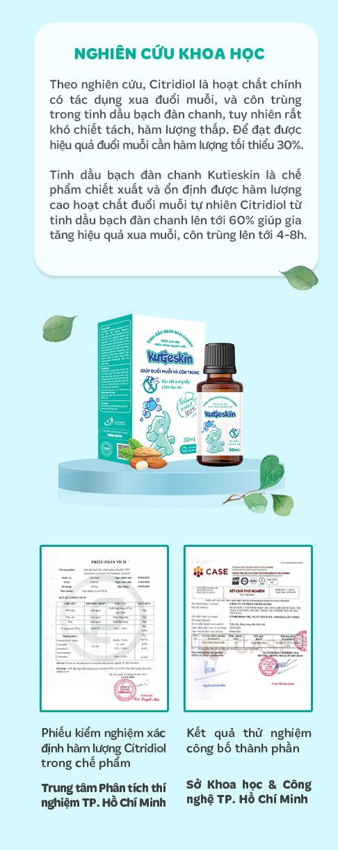Tinh dầu bạch đàn chanh Kutieskin dành cho các bé